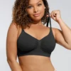 Brasier Aurora Moldeador sin Costura sin Aros Negro Frontal