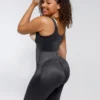 Faja 1era Postura Postquirúrgica de Cuerpo Completo con Soporte en Busto en U - Negra Lateral
