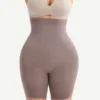 Faja Gema Short Reductora Seamless de Cintura Alta – Morado Claro Frontal