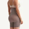 Faja Gema Short Reductora Seamless de Cintura Alta – Morado Claro Trasera