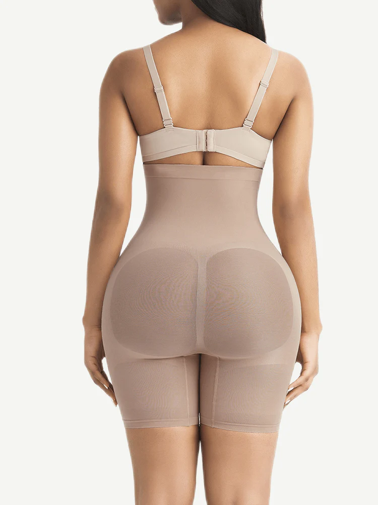 Faja Gema Short Reductora Seamless de Cintura Alta – NUDE Trasera