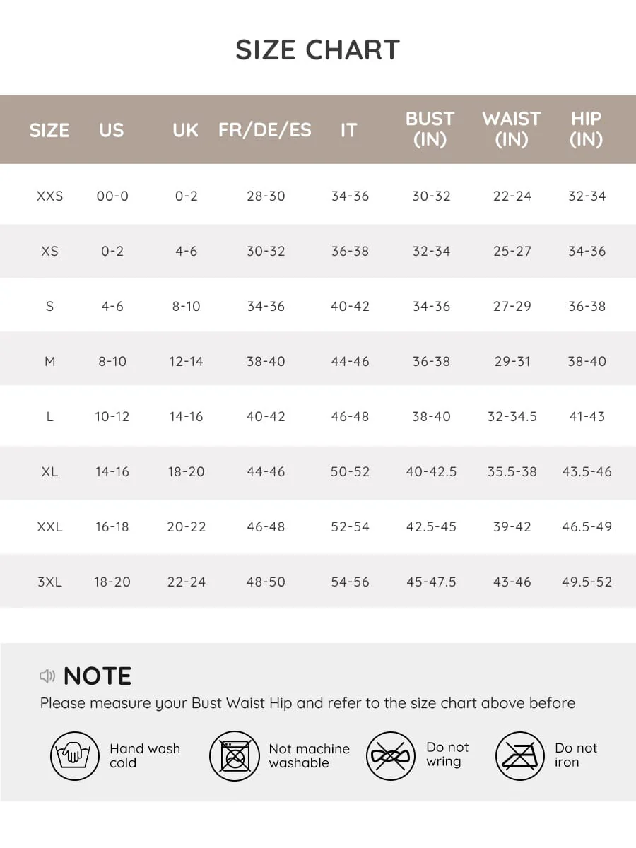 Faja Nina Postoperatoria de Cuerpo Completo con Control Abdominal – Uso Diario y Postquirúrgico - Size Chart