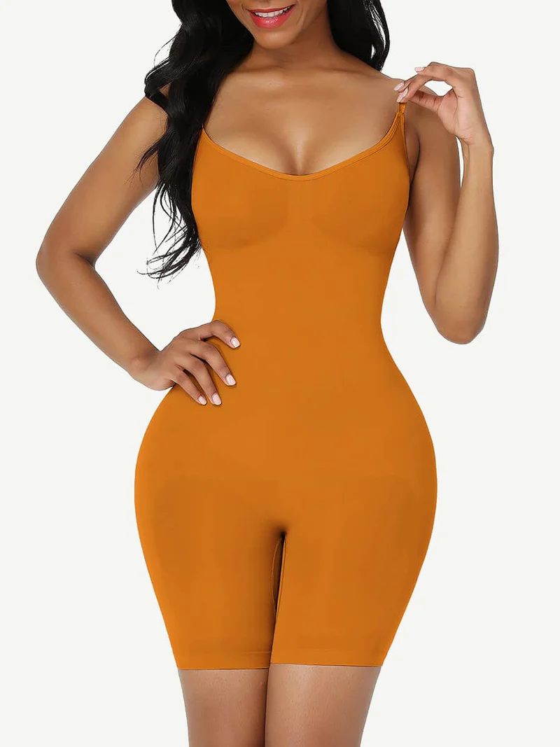 Faja Treicy Fem Moldeadora de Cuerpo Completo - Naranja Frontal