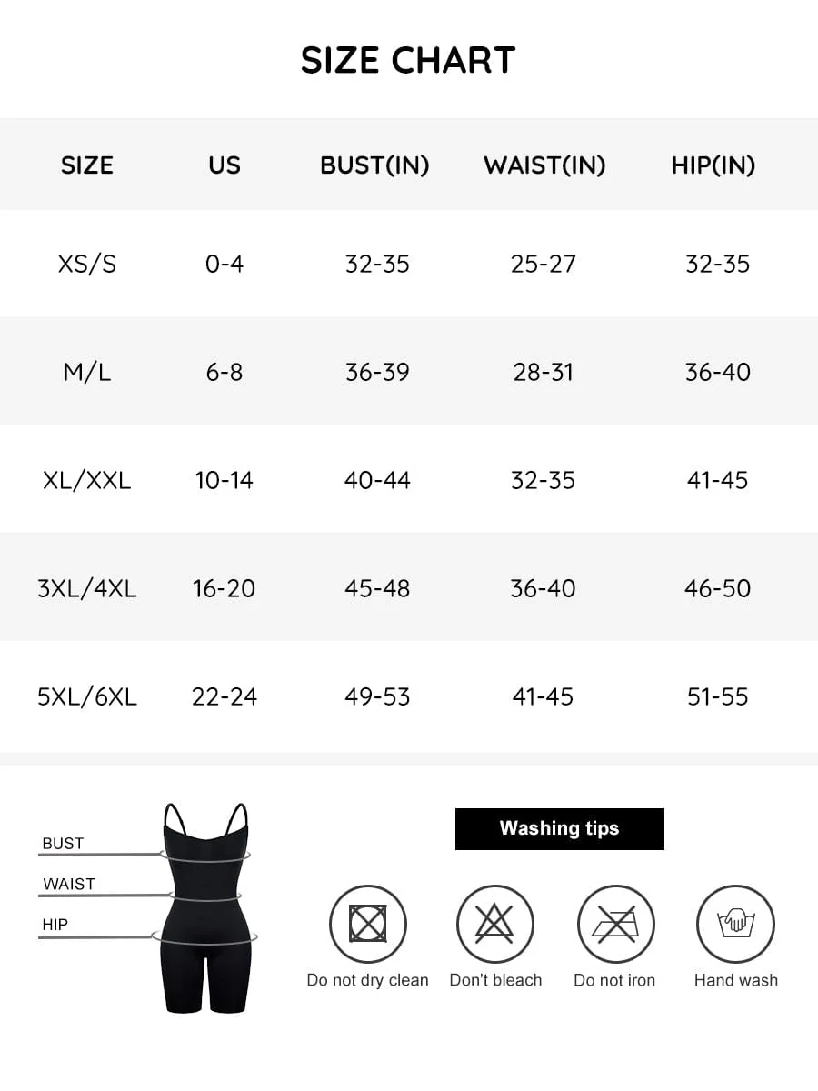 Faja Treicy Fem Moldeadora de Cuerpo Completo - Size Chart