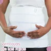 Faja de 5 Paneles Blanca con Raya Azul - Post-Parto