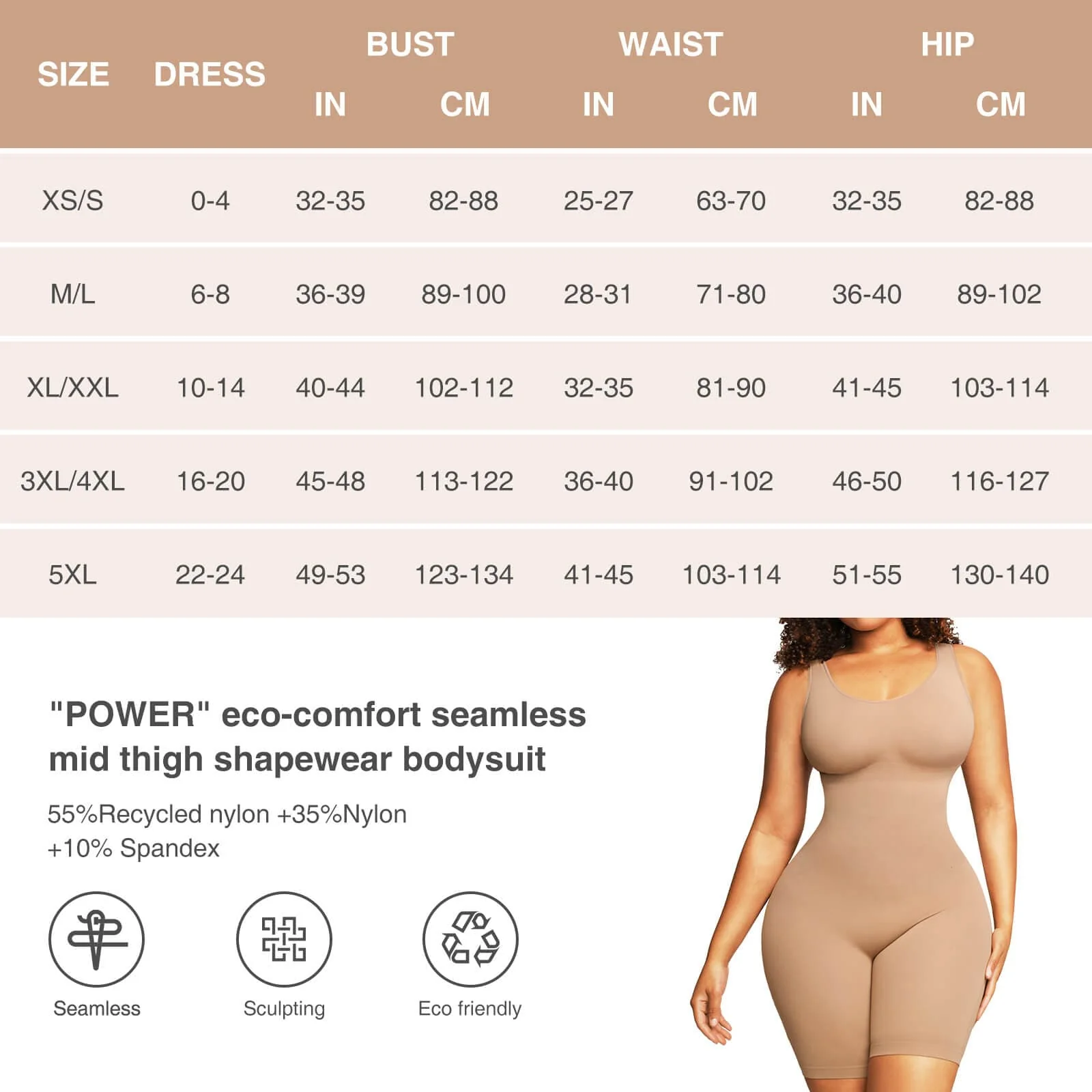 Faja Bianca Fem Shaper Moldeadora de Cuerpo Completo