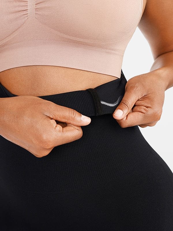 Short KIO Moldeador Seamless – Control de Abdomen y Levanta Glúteos - Negro costura