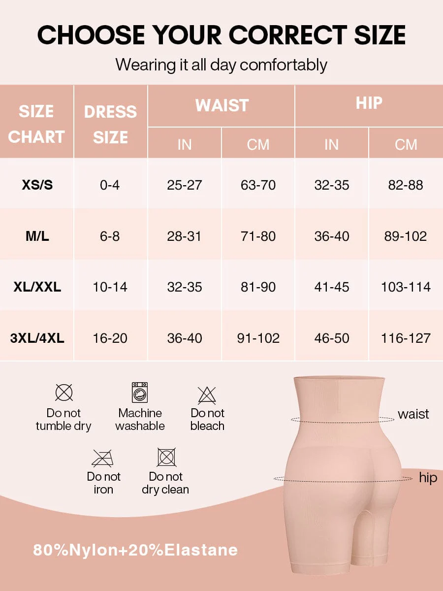 Short KIO Moldeador Seamless – Control de Abdomen y Levanta Glúteos - Tabla de Tallas